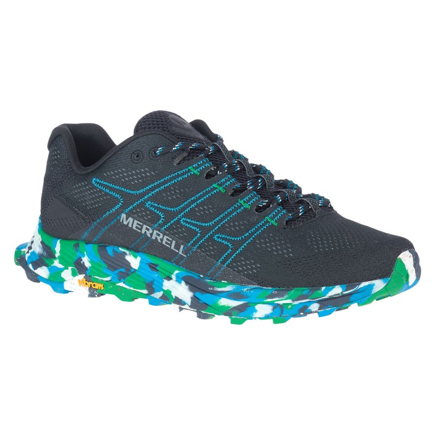 Chaussure Trail Merrell Moab Flight Noir/Vert Homme | V.S.XLST